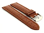 (image for) Leather Watch Strap CROCO RM Brown/Brown 18mm