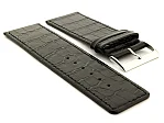 (image for) Glossy Leather Watch Strap Croco Spec WB Black 32mm