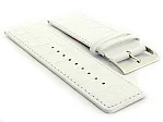 (image for) Glossy Leather Watch Strap Croco Spec WB White 32mm