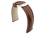 (image for) Genuine Crocodile Leather Watch Strap Band Mississippi Brown/Brown 24mm