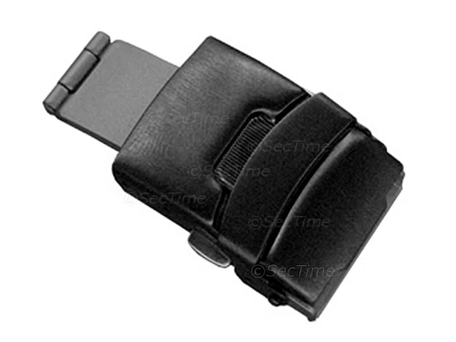 (image for) Brushed Black (PVD) Stainless Steel Watch Strap Deployant Clasp 16mm