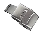 (image for) Brushed Silver-Coloured Titanium Watch Strap Deployant Clasp 18mm