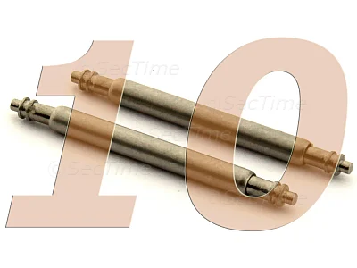 (image for) 10 x Telescopic Ss. Double Flange Spring Bar Diameter 1.78mm - Width 10mm