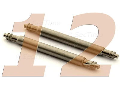 (image for) 10 x Telescopic Ss. Double Flange Spring Bar Diameter 1.50mm - Width 12mm