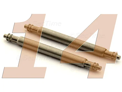(image for) 10 x Telescopic Ss. Double Flange Spring Bar Diameter 1.78mm - Width 14mm