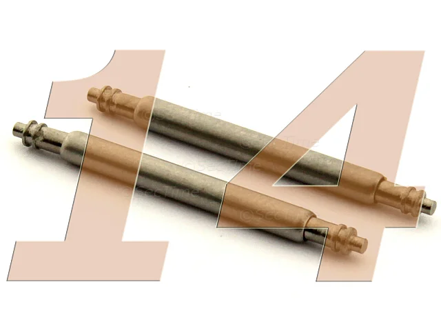 (image for) 10 x Telescopic Ss. Double Flange Spring Bar Diameter 1.78mm - Width 14mm