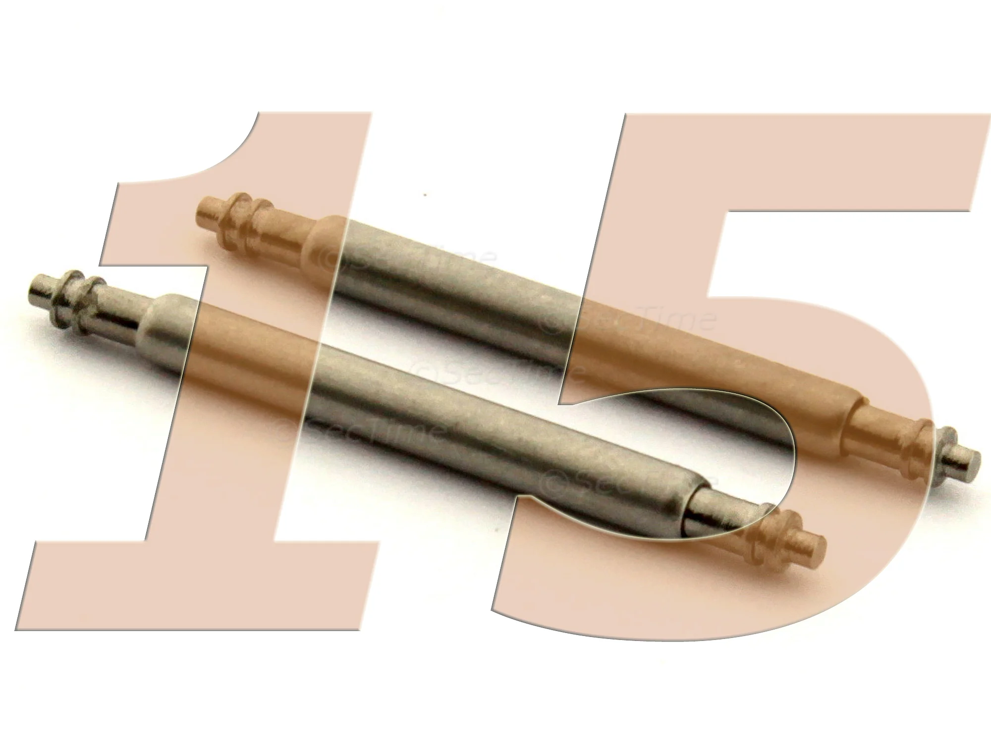 (image for) 10 x Telescopic Ss. Double Flange Spring Bar Diameter 1.78mm - Width 15mm