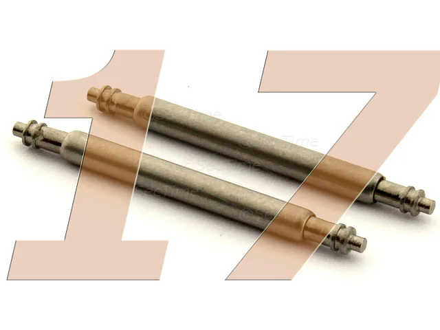 (image for) 10 x Telescopic Ss. Double Flange Spring Bar Diameter 1.50mm - Width 17mm