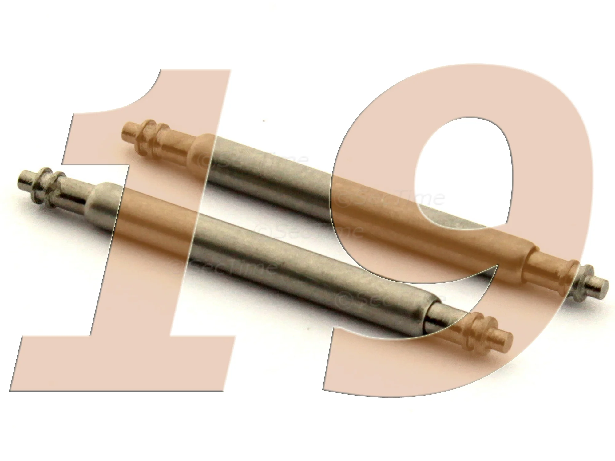 (image for) 10 x Telescopic Ss. Double Flange Spring Bar Diameter 1.78mm - Width 19mm