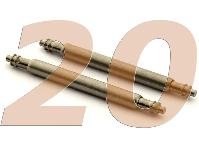 (image for) 10 x Telescopic Ss. Double Flange Spring Bar Diameter 1.50mm - Width 20mm