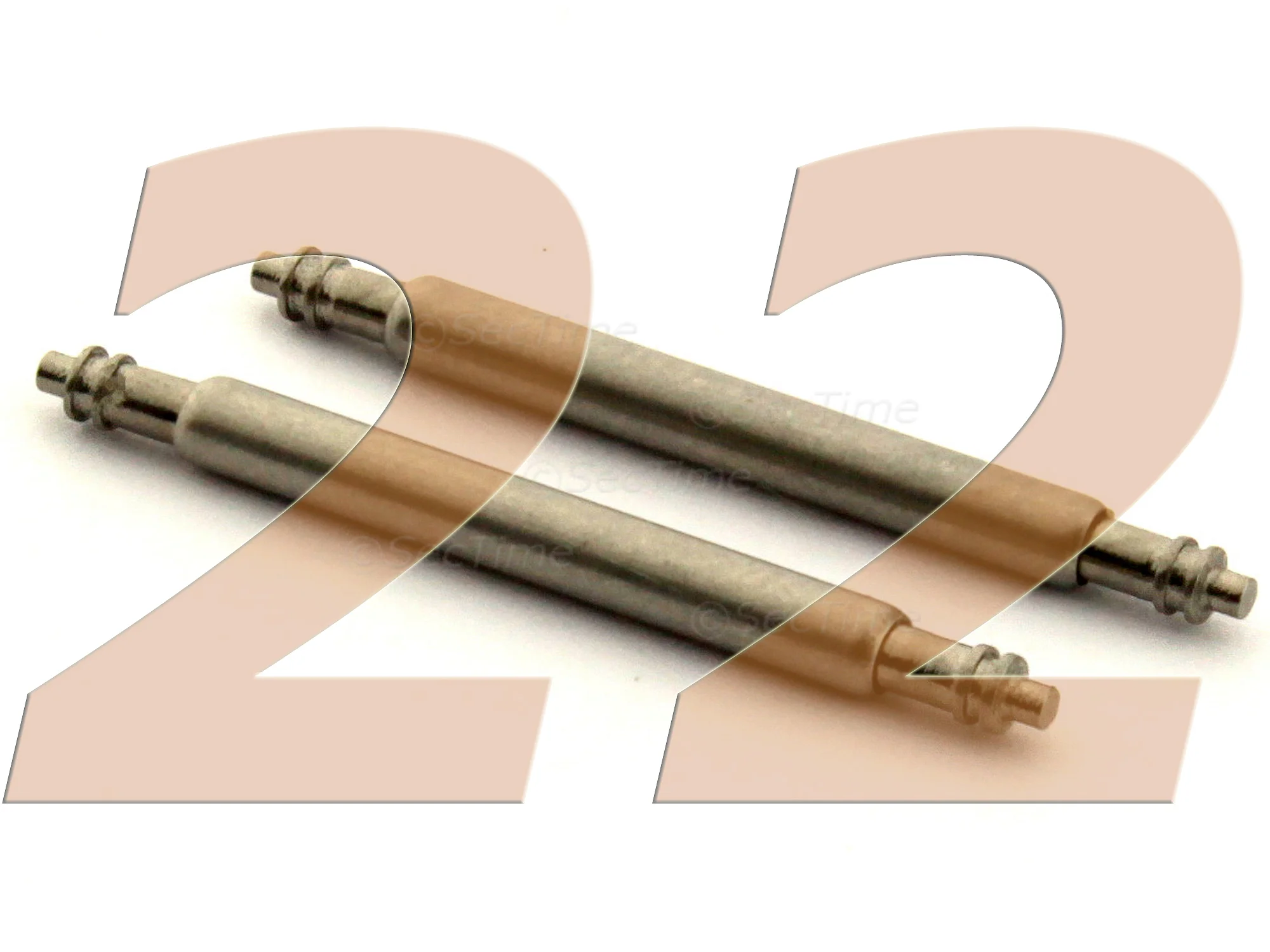 (image for) 10 x Telescopic Ss. Double Flange Spring Bar Diameter 1.78mm - Width 22mm