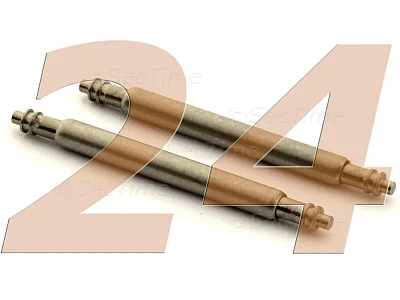 (image for) 10 x Telescopic Ss. Double Flange Spring Bar Diameter 1.50mm - Width 24mm