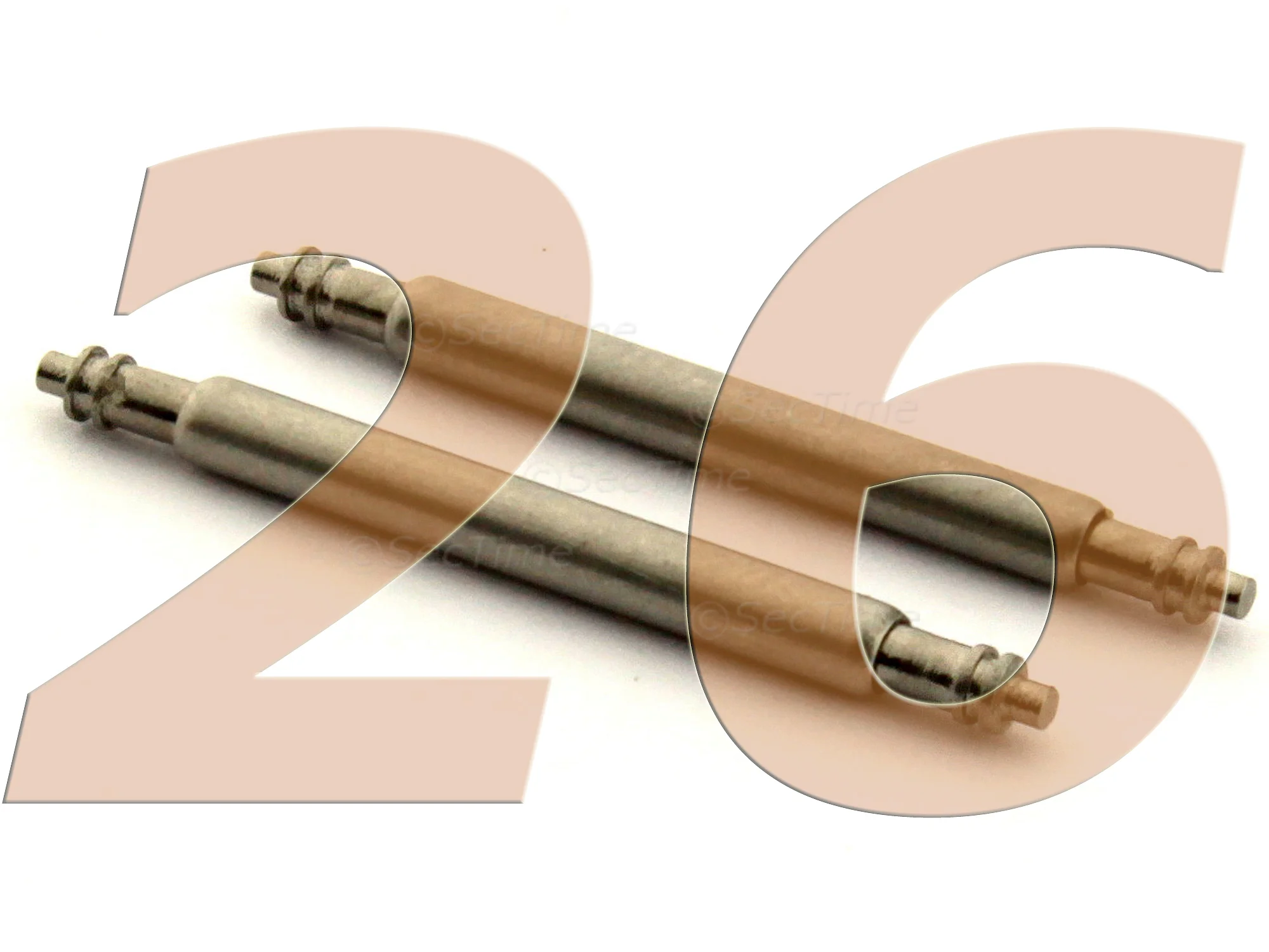 (image for) 10 x Telescopic Ss. Double Flange Spring Bar Diameter 1.50mm - Width 26mm