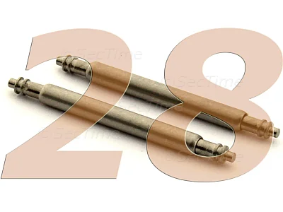 (image for) 10 x Telescopic Ss. Double Flange Spring Bar Diameter 1.50mm - Width 28mm