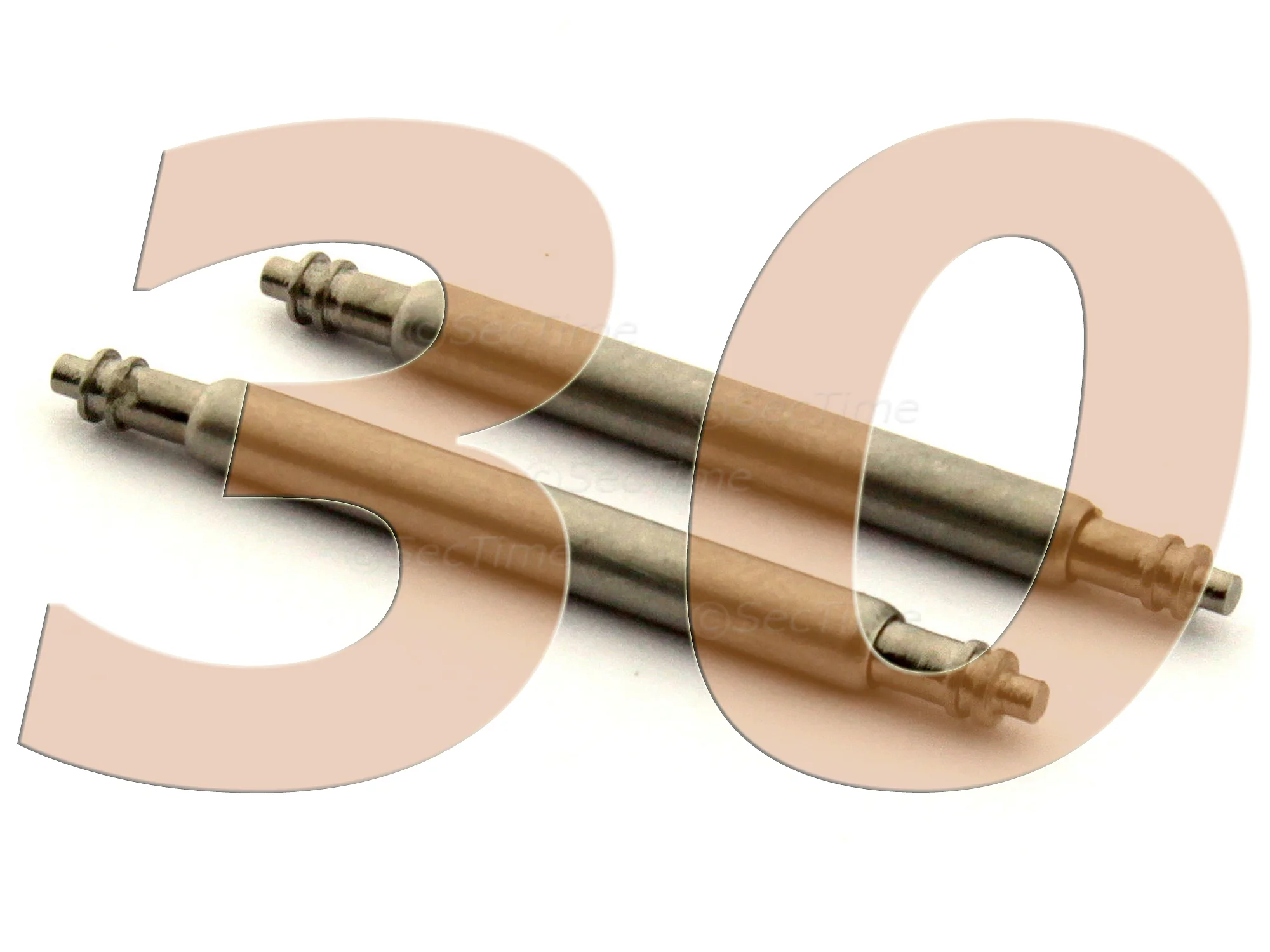 (image for) 10 x Telescopic Ss. Double Flange Spring Bar Diameter 1.78mm - Width 30mm