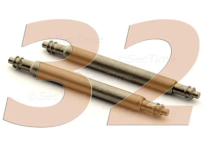 (image for) 10 x Telescopic Ss. Double Flange Spring Bar Diameter 1.50mm - Width 32mm
