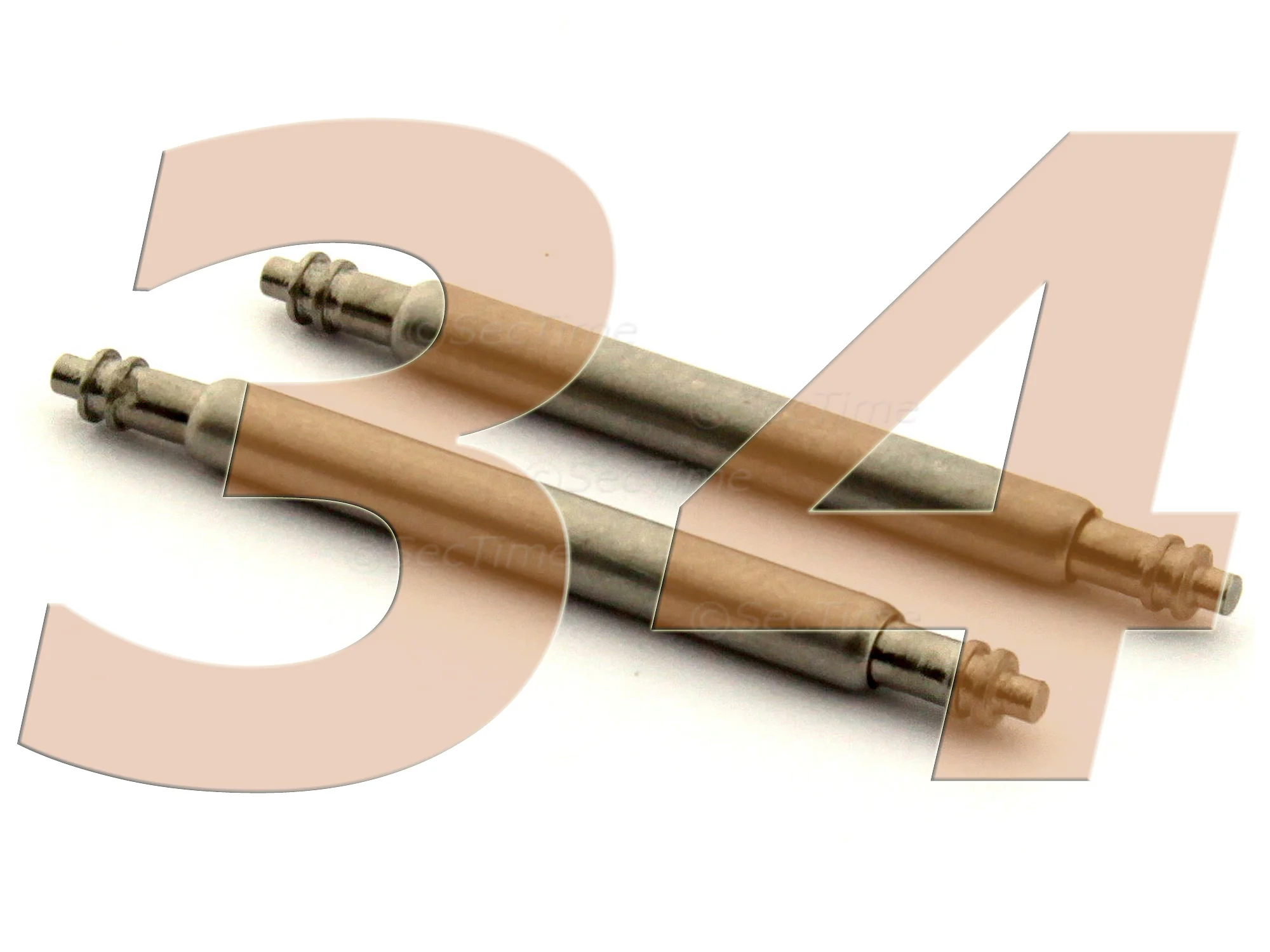 (image for) 10 x Telescopic Ss. Double Flange Spring Bar Diameter 1.78mm - Width 34mm