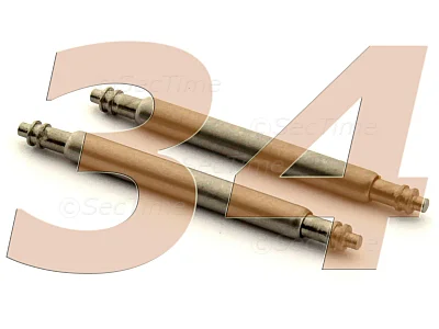 (image for) 10 x Telescopic Ss. Double Flange Spring Bar Diameter 1.50mm - Width 34mm