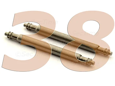 (image for) 10 x Telescopic Ss. Double Flange Spring Bar Diameter 1.50mm - Width 38mm