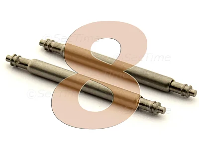 (image for) 10 x Telescopic Ss. Double Flange Spring Bar Diameter 1.78mm - Width 8mm