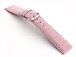 (image for) Extra Short Genuine Leather Watch Strap Croco Louisiana Pink 18mm
