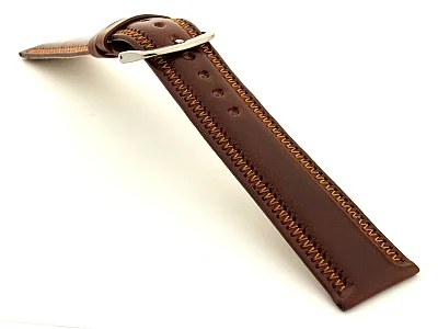 (image for) Genuine Leather Watch Strap Florence Brown 24mm (2)