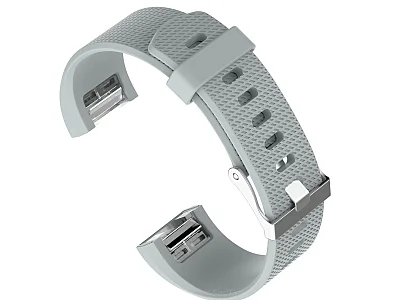 (image for) Replacement Silicone Watch Strap Band For Fitbit Charge 2 Light Grey - Small (1)
