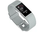 (image for) Replacement Silicone Watch Strap Band For Fitbit Charge 2 Light Grey - Small