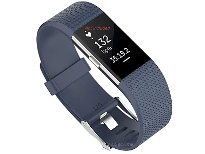 (image for) Replacement Silicone Watch Strap Band For Fitbit Charge 2 Slate - Small