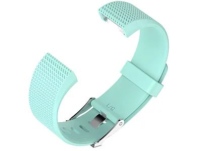 (image for) Replacement Silicone Watch Strap Band For Fitbit Charge 2 Cyan - Small (2)