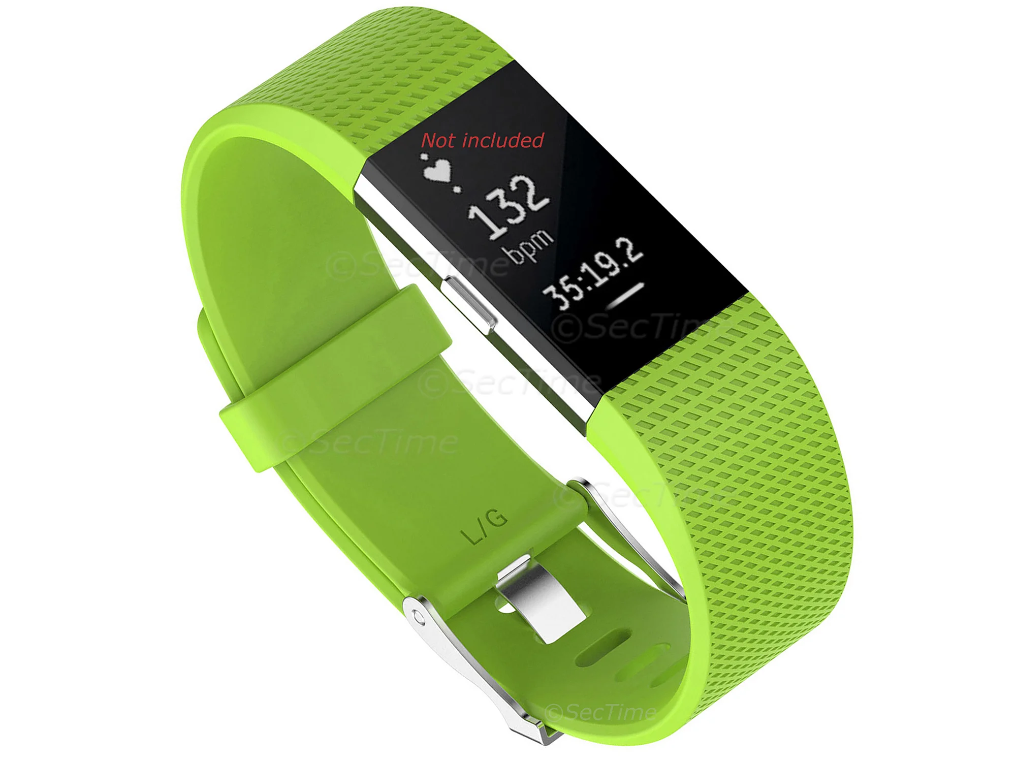 (image for) Replacement Silicone Watch Strap Band For Fitbit Charge 2 Green - Small