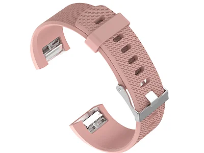 (image for) Replacement Silicone Watch Strap Band For Fitbit Charge 2 Salmon - Large (1)