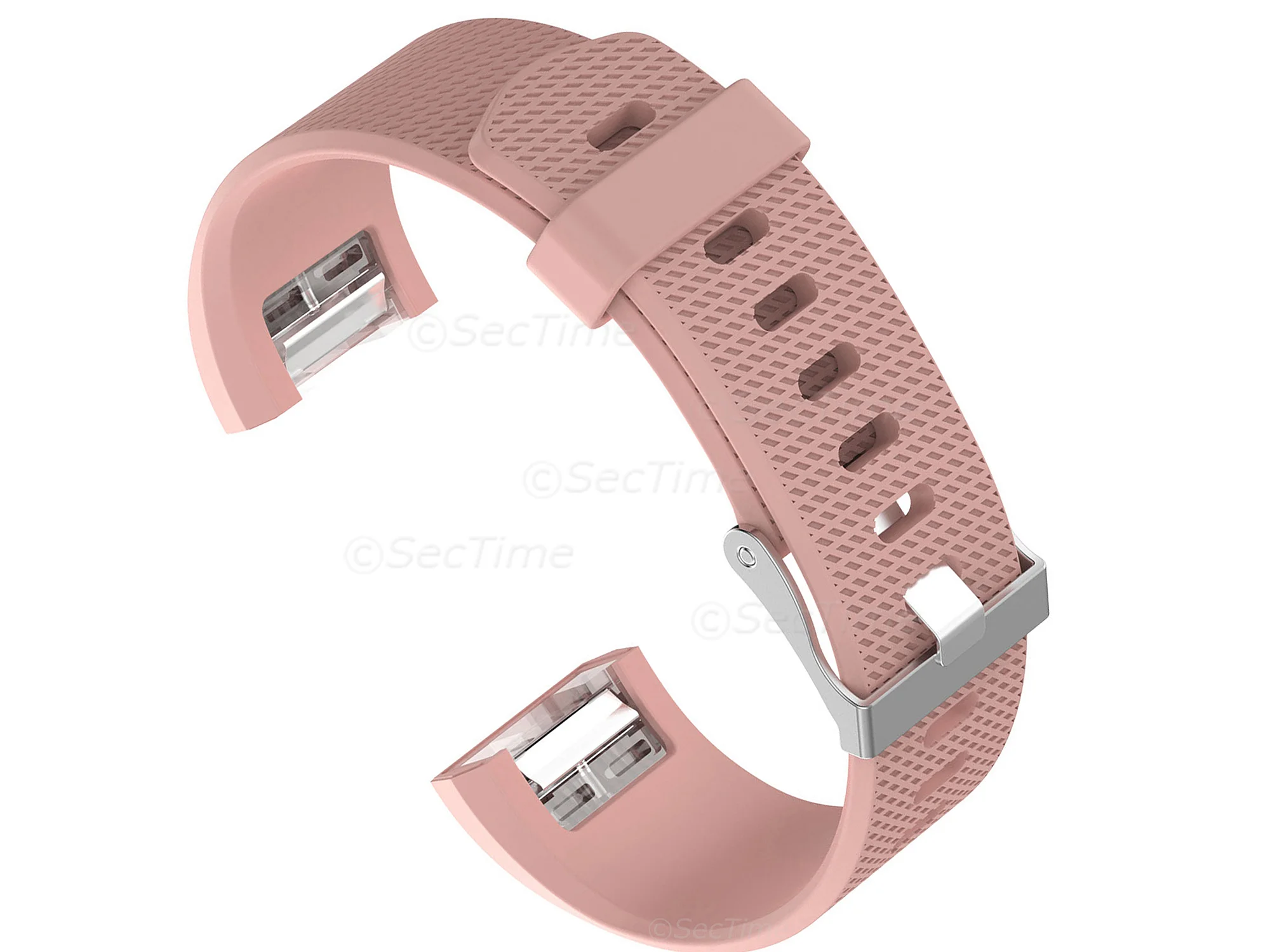 (image for) Replacement Silicone Watch Strap Band For Fitbit Charge 2 Salmon - Large (1)