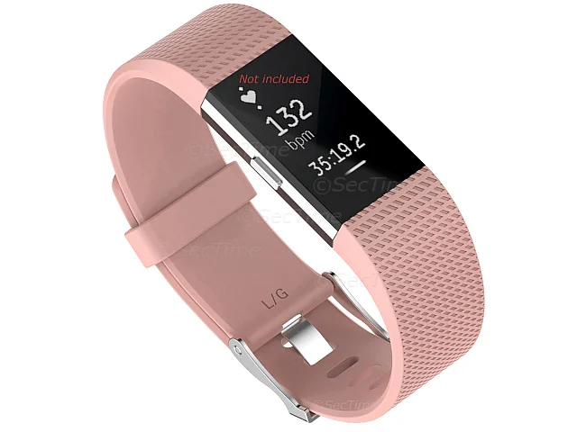 (image for) Replacement Silicone Watch Strap Band For Fitbit Charge 2 Salmon - Large