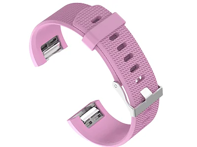 (image for) Replacement Silicone Watch Strap Band For Fitbit Charge 2 Pink - Small (1)