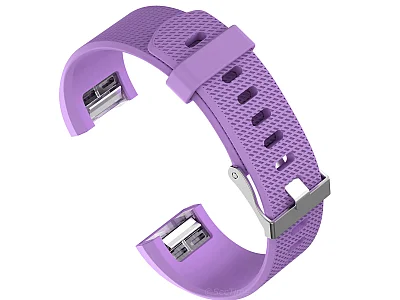(image for) Replacement Silicone Watch Strap Band For Fitbit Charge 2 Lilac - Large (1)