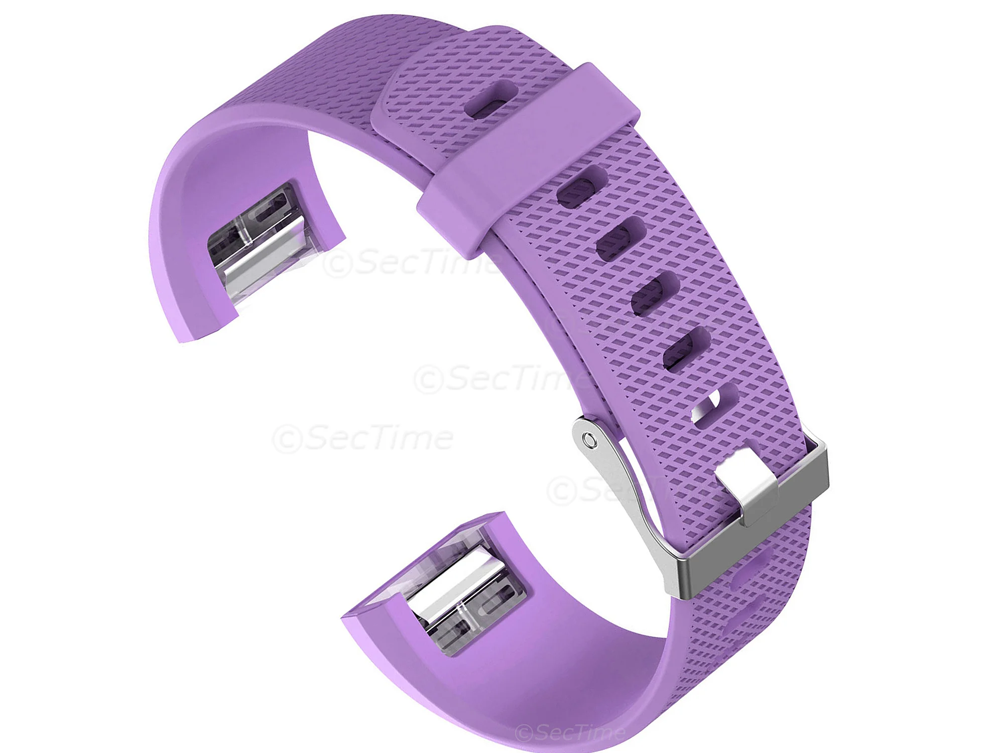 (image for) Replacement Silicone Watch Strap Band For Fitbit Charge 2 Lilac - Large (1)