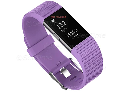 (image for) Replacement Silicone Watch Strap Band For Fitbit Charge 2 Lilac - Small