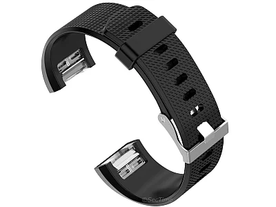 (image for) Replacement Silicone Watch Strap Band For Fitbit Charge 2 Black - Small (1)