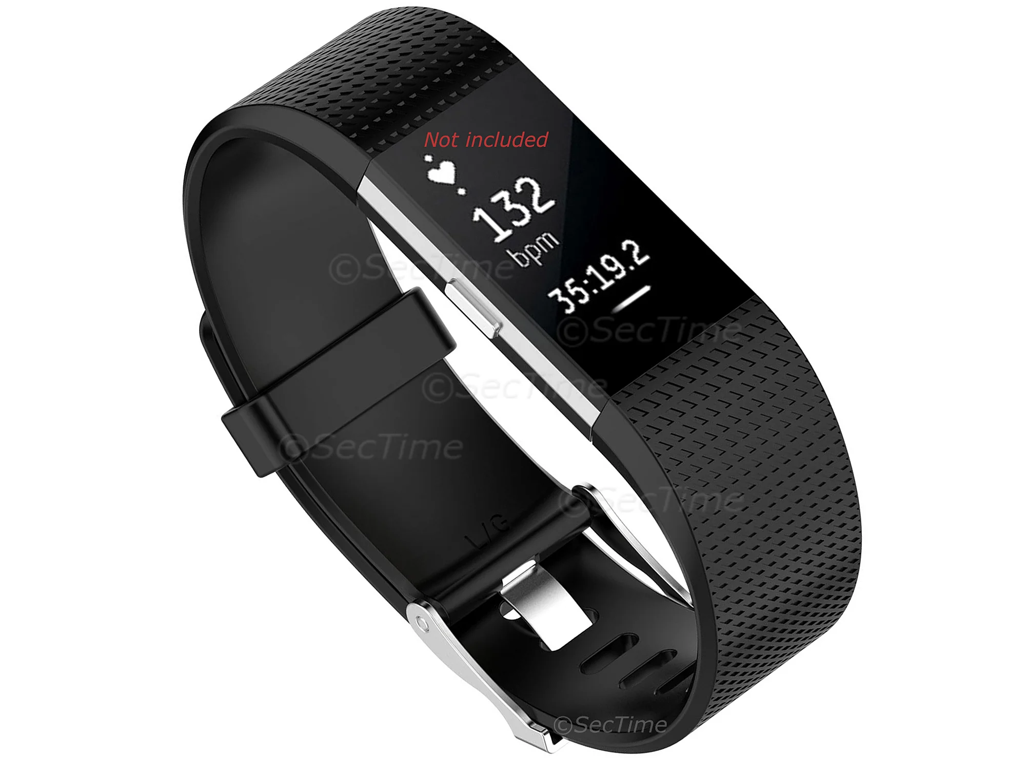 (image for) Replacement Silicone Watch Strap Band For Fitbit Charge 2 Black - Small