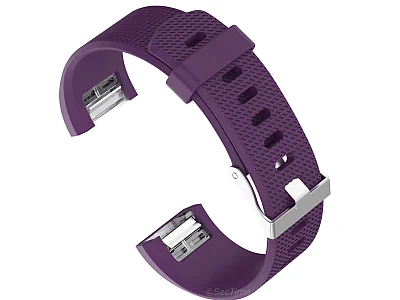 (image for) Replacement Silicone Watch Strap Band For Fitbit Charge 2 Purple - Small (1)
