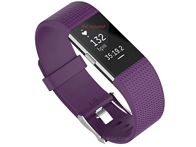 (image for) Replacement Silicone Watch Strap Band For Fitbit Charge 2 Purple - Small
