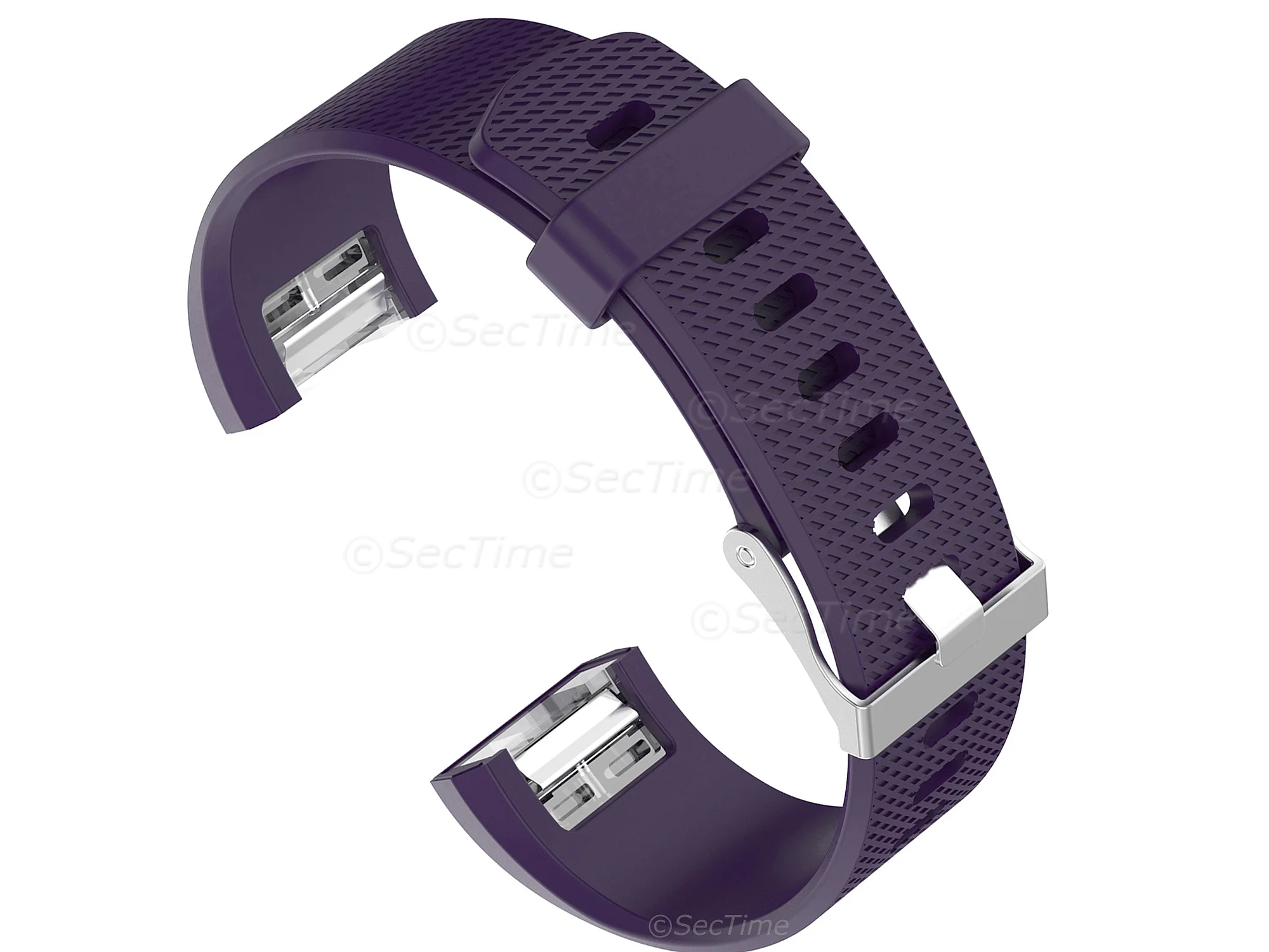 (image for) Replacement Silicone Watch Strap Band For Fitbit Charge 2 Dark Purple - Small (1)