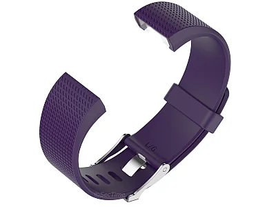 (image for) Replacement Silicone Watch Strap Band For Fitbit Charge 2 Dark Purple - Small (2)