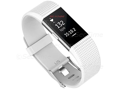 (image for) Replacement Silicone Watch Strap Band For Fitbit Charge 2 White - Large