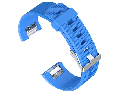 (image for) Replacement Silicone Watch Strap Band For Fitbit Charge 2 Sky Blue - Small (1)