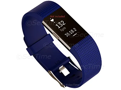 (image for) Replacement Silicone Watch Strap Band For Fitbit Charge 2 Blue - Large