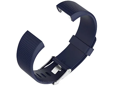 (image for) Replacement Silicone Watch Strap Band For Fitbit Charge 2 Navy Blue - Large (2)
