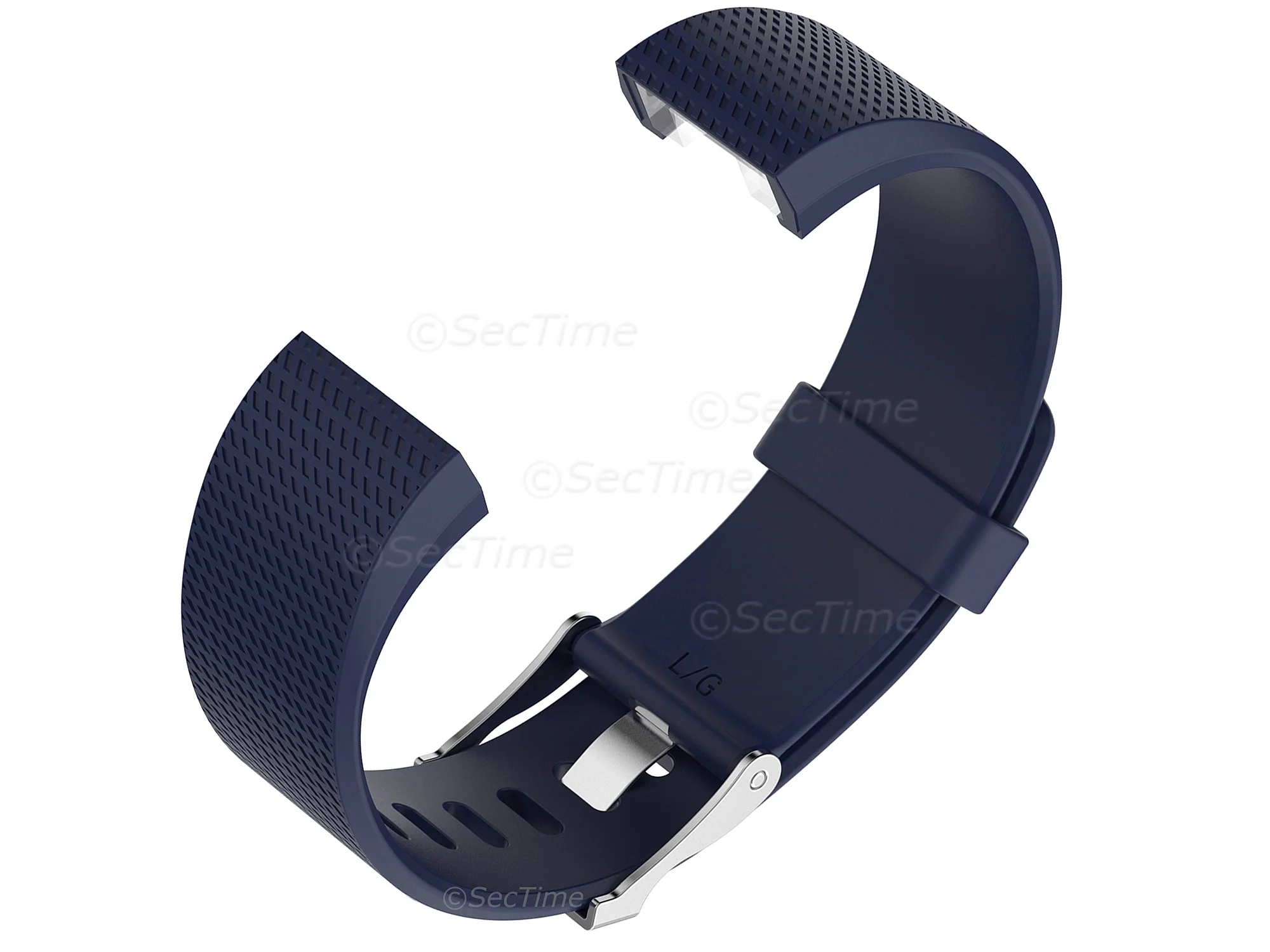 (image for) Replacement Silicone Watch Strap Band For Fitbit Charge 2 Navy Blue - Large (2)