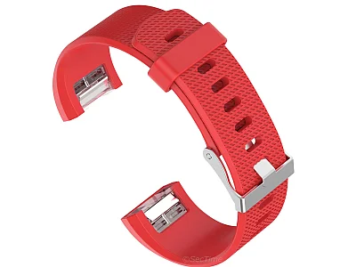 (image for) Replacement Silicone Watch Strap Band For Fitbit Charge 2 Orange-Red - Small (1)